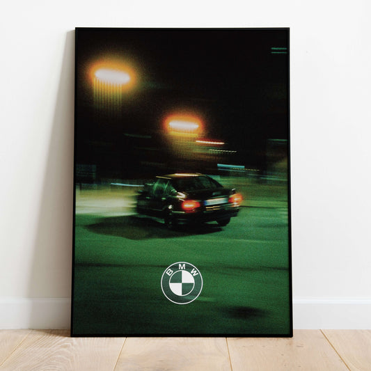 BMW 5 Series E34 Car Poster